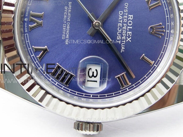 DateJust 41 126334 Clean 1:1 Best Edition 904L Steel Blue Roman Dial on Jubilee Bracelet VR3235 - Image 11