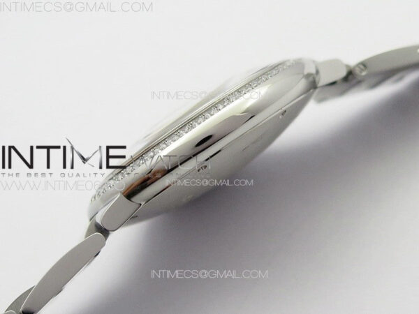 Ballon Bleu 42mm Diamonds Bezel SS K3F 1:1 Best Edition White Texture Dial on SS Bracelet A2824 - Image 12