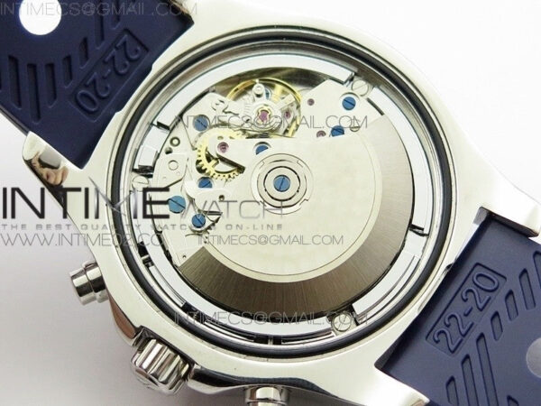 Challenger Chronograph SS Blue Dial on Rubber Strap A7750 (Free rubber strap) - Image 12