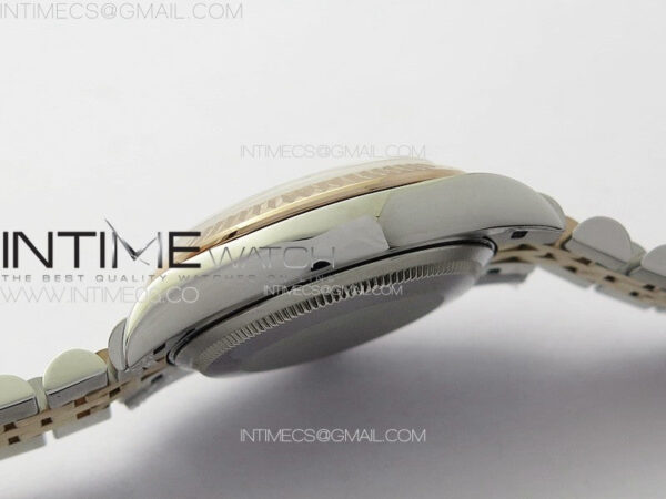 DateJust 31mm 278274 904L SS/RG GMF Best Edition Silver Flowers Crystals Dial on 904L SS/RG Jubilee Bracelet A2824 - Image 12