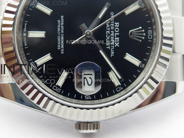 DateJust 41 126334 Clean 1:1 Best Edition 904L Steel Black Stick Dial on Oyster Bracelet VR3235 - Image 12