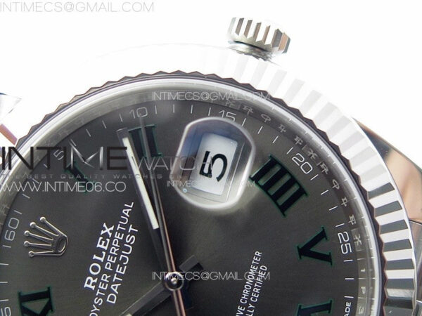 DateJust 41 126334 Clean 1:1 Best Edition 904L Steel Gray Roman Dial on Jubilee Bracelet VR3235 - Image 12