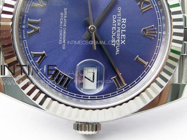 DateJust 41 126334 Clean 1:1 Best Edition 904L Steel Blue Roman Dial on Jubilee Bracelet VR3235 - Image 12