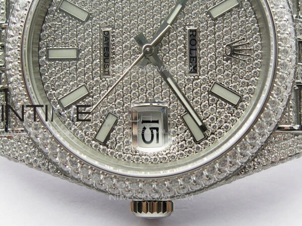 DateJust 41 126334 Full Paved Diamonds BP Best Edition Diamonds Dial Stick Markers on Jubilee Bracelet A2824 - Image 12