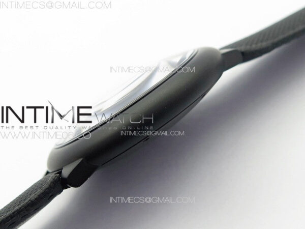 Ballon Bleu 42mm DLC K3F 1:1 Best Edition Black Texture Dial on Black Leather Strap A2824 - Image 12