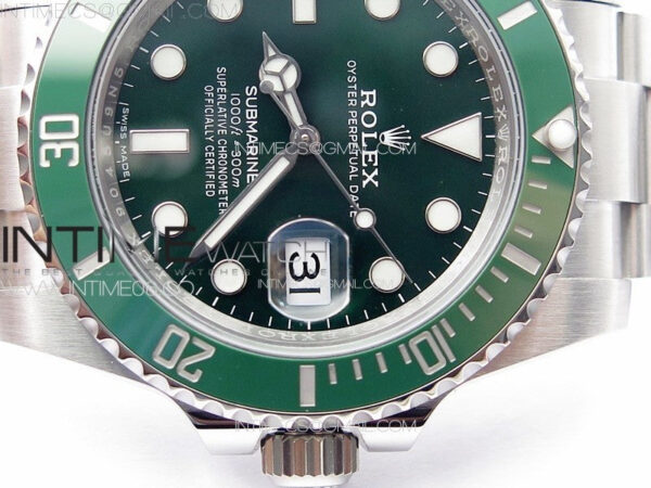 Submariner 116610LV 904L SS Case CF 1:1 Best Edition Green Dial On 904L Bracelet SA3135 - Image 11