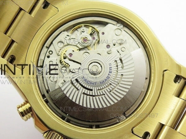 YachtMaster II YG BP New Version White Dial on YG Bracelet A7750 - Image 11