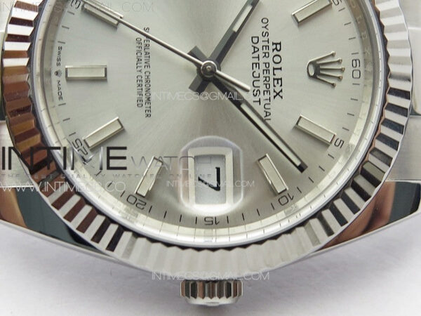 DateJust 41 126334 Clean 1:1 Best Edition 904L Steel Silver Stick Dial on Oyster Bracelet VR3235 - Image 12