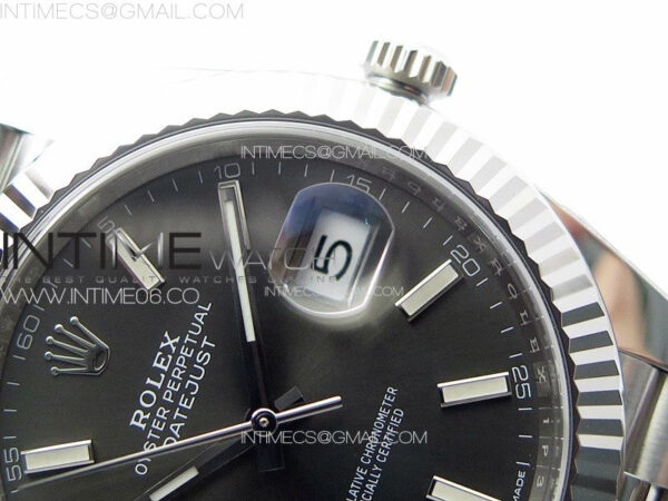 DateJust 41 126334 Clean 1:1 Best Edition 904L Steel Gray Stick Dial on Jubilee Bracelet VR3235 - Image 13