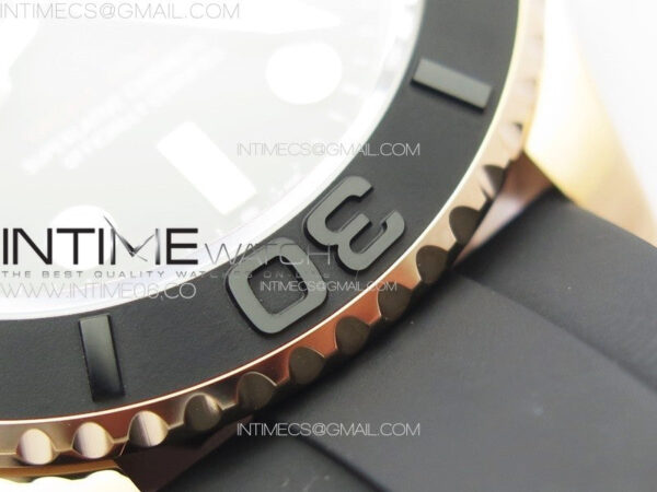 Yacht-Master 126655 RG VSF 1:1 Best Edition Black Ceramic Bezel on Oysterflex Rubber Strap VS3235 - Image 12