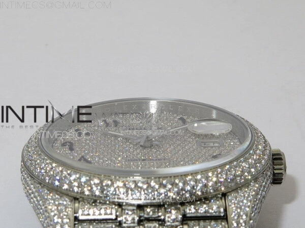 DateJust 41 126334 Full Paved Diamonds BP Best Edition Diamond Dial Arabic Markers on Jubilee Bracelet A2824 - Image 13