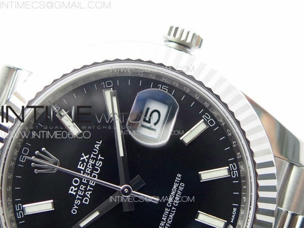 DateJust 41 126334 Clean 1:1 Best Edition 904L Steel Black Stick Dial on Jubilee Bracelet VR3235 - Image 13