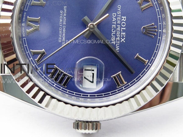 DateJust 41 126334 Clean 1:1 Best Edition 904L Steel Blue Roman Dial on Jubilee Bracelet VR3235 - Image 13