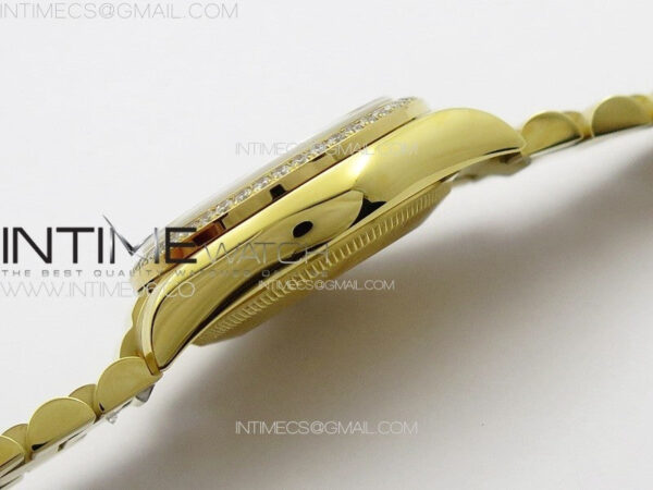 DateJust 31mm YG APSF Best Edition Green Flowers Crystals Dial on President Bracelet A2824 - Image 13