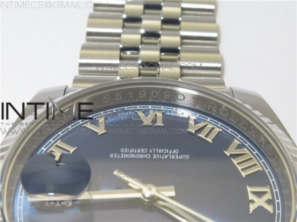 DateJust 36 SS 116234 ARF 1:1 Best Edition 904L Steel Blue Dial Roman Markers on Jubilee Bracelet SH3135 V3 - Image 13