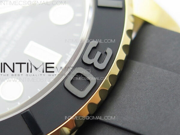 Yacht-Master 126658 YG VSF 1:1 Best Edition Black Ceramic Bezel on Oysterflex Strap VS3235 - Image 13