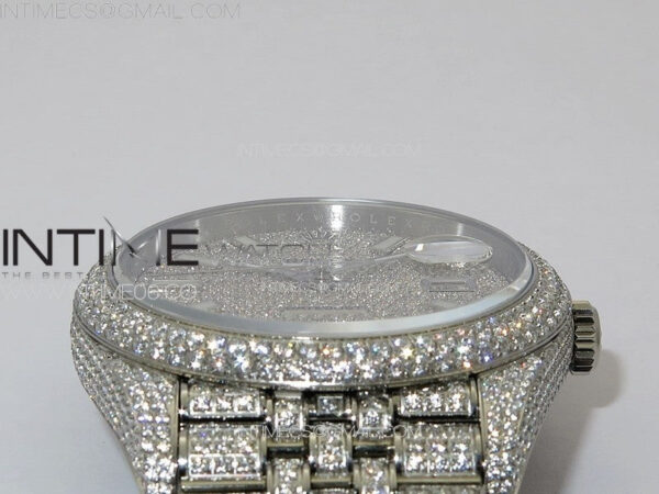 DateJust 41 126334 Full Paved Diamonds BP Best Edition Diamonds Dial Stick Markers on Jubilee Bracelet A2824 - Image 15