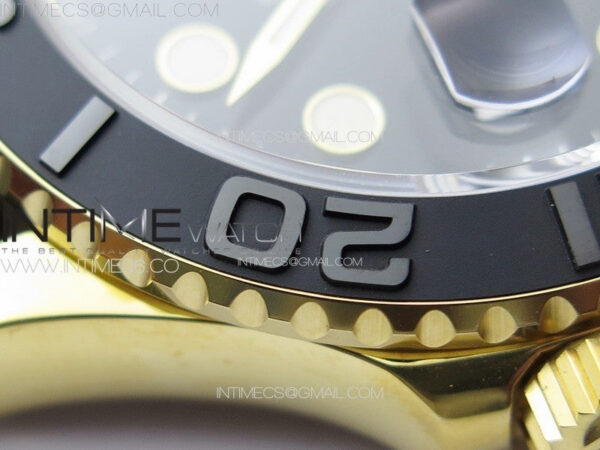 Yacht-Master 126658 YG VSF 1:1 Best Edition Black Ceramic Bezel on Oysterflex Strap VS3235 - Image 14