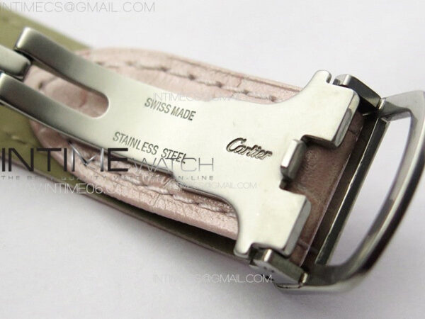 Ballon Bleu 36mm SS K3F 1:1 Best Edition Pink Textured Dial on Pink Leather Strap A076 - Image 14