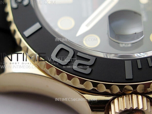 Yacht-Master 126655 Weight RG/Tungsten Gold ARF 1:1 Best Edition Black Ceramic Bezel on Oysterflex Rubber Strap VS3235 - Image 14