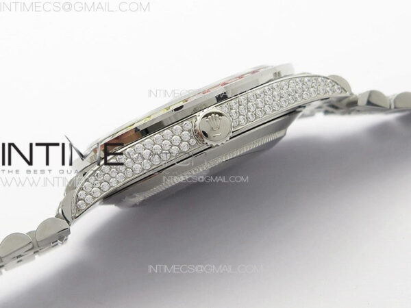 DateJust 41 126300 Full Paved Diamonds Rainbow 904 GSF Best Edition Diamonds Dial Arabic Markers on Jubilee Bracelet VR3235 - Image 14