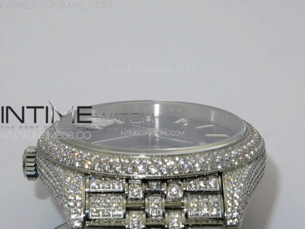 DateJust 41 126334 Full Paved Diamonds BP Best Edition Blue Dial Sticks Markers on Jubilee Bracelet A2824 - Image 16