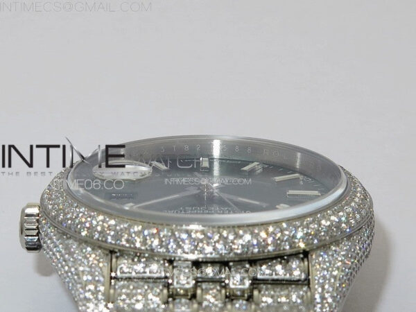 DateJust 41 126334 Full Paved Diamonds BP Best Edition Green Dial Sticks Markers on Jubilee Bracelet A2824 - Image 15