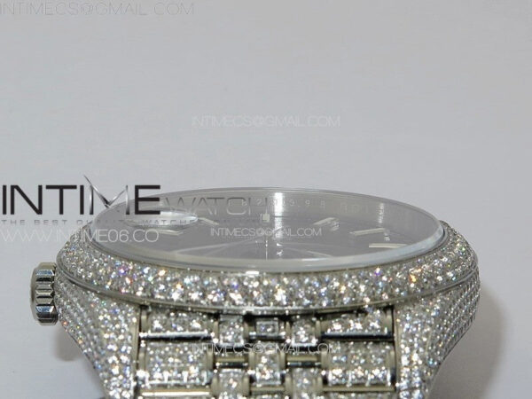 DateJust 41 126334 Full Paved Diamonds BP Best Edition Black Dial Stick Markers on Jubilee Bracelet A2824 - Image 14