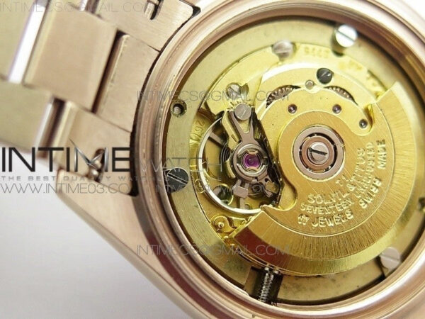 DateJust 28mm RG Diamond Bezel BP Best Edition Brown Dial Roman Markers on RG Bracelet ETA2671 - Image 16