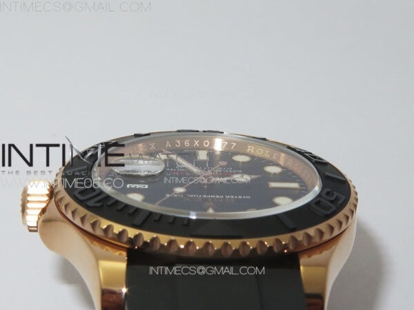 Yacht-Master 126655 RG VSF 1:1 Best Edition Black Ceramic Bezel on Oysterflex Rubber Strap VS3235 - Image 16