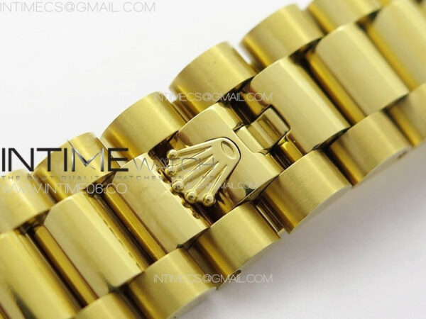 DateJust 31mm YG APSF Best Edition Green Flowers Crystals Dial on President Bracelet A2824 - Image 16