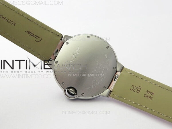 Ballon Bleu 36mm SS K3F 1:1 Best Edition Pink Textured Dial on Pink Leather Strap A076 - Image 17