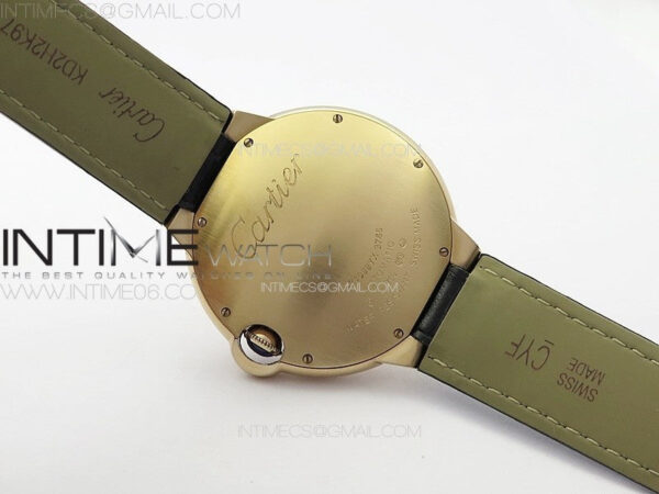 Ballon Bleu 42mm RG K3F 1:1 Best Edition Brown Texture Dial on Brown Leather Strap A2824 - Image 17