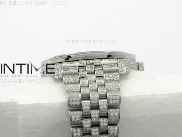 DateJust 41 126300 Full Paved Diamonds Rainbow 904 GSF Best Edition Diamonds Dial Arabic Markers on Jubilee Bracelet VR3235 - Image 18