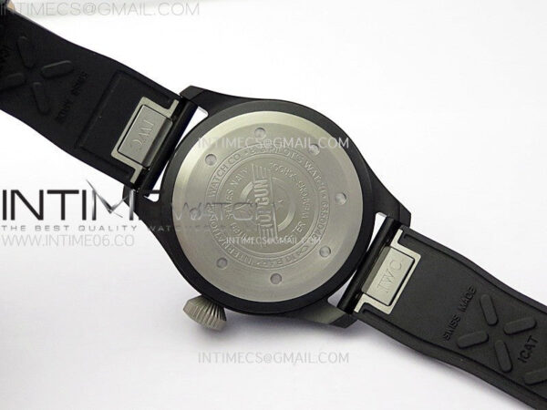 Big Pilot IW329801 Real Ceramic M+F 1:1 Best Edition Black Dial on Black Rubber Strap SEIKO 8N-24 - Image 18