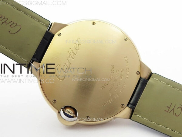 Ballon Bleu 42mm RG K3F 1:1 Best Edition Brown Texture Dial on Brown Leather Strap A2824 - Image 18