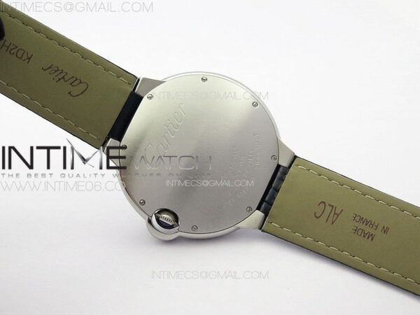 Ballon Bleu 42mm SS K3F 1:1 Best Edition Blue Texture Dial on Blue Leather Strap A2824 - Image 18