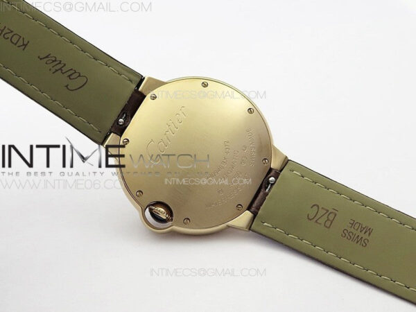 Ballon Bleu 36mm RG K3F 1:1 Best Edition White Textured Dia Markers Dial On Black Leather Strap A076 - Image 18