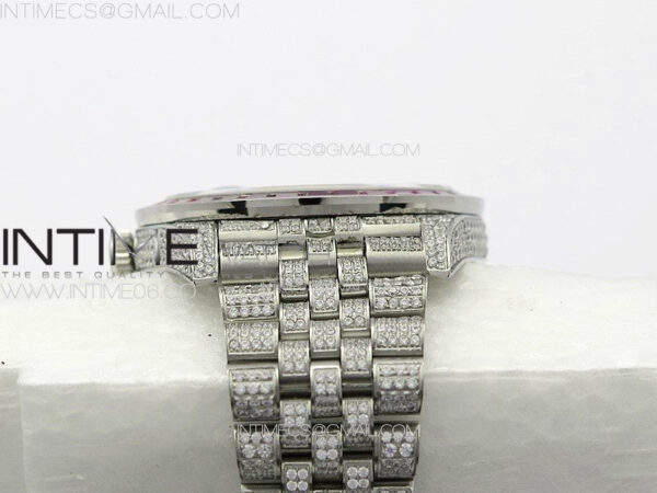 DateJust 41 126300 Full Paved Diamonds Rainbow 904 GSF Best Edition Diamonds Dial Arabic Markers on Jubilee Bracelet VR3235 - Image 19