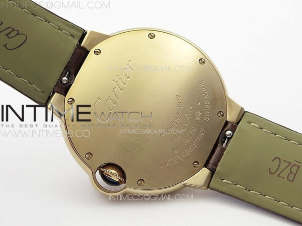 Ballon Bleu 36mm RG K3F 1:1 Best Edition White Textured Dia Markers Dial On Black Leather Strap A076 - Image 19