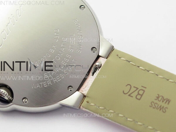 Ballon Bleu 36mm SS K3F 1:1 Best Edition Pink Textured Dial on Pink Leather Strap A076 - Image 19