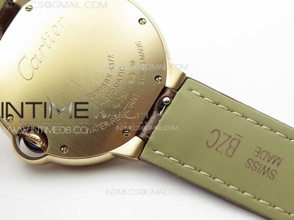 Ballon Bleu 36mm RG K3F 1:1 Best Edition White Textured Dia Markers Dial On Black Leather Strap A076 - Image 20