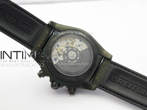 CHRONOMAT 44MM BLACKSTEEL V9F 1:1 SPECIAL EDITION BLACK DIAL ON BLACK RUBBER STRAP - Image 20