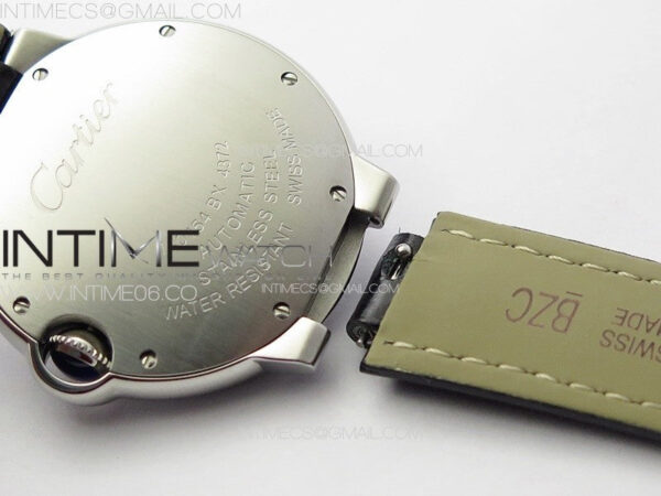 Ballon Bleu 36mm SS K3F 1:1 Best Edition White Textured Dial on Black Leather Strap A076 - Image 20