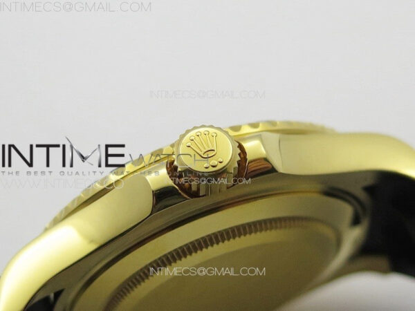Yacht-Master 126655 YG 3EF 1:1 Best Edition 3D Black Ceramic Bezel on Black Rubber Strap VR3235 - Image 21