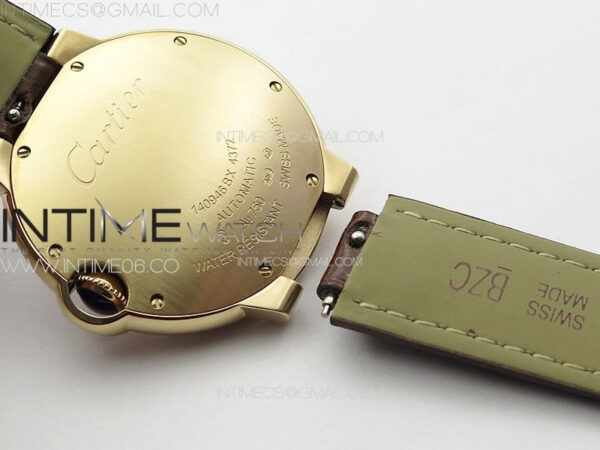 Ballon Bleu 36mm RG K3F 1:1 Best Edition White Textured Dia Markers Dial On Black Leather Strap A076 - Image 21