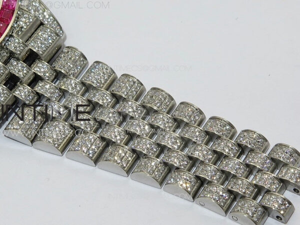 DateJust 41 126300 Full Paved Diamonds Rainbow 904 GSF Best Edition Diamonds Dial Arabic Markers on Jubilee Bracelet VR3235 - Image 21