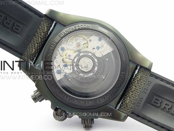 CHRONOMAT 44MM BLACKSTEEL V9F 1:1 SPECIAL EDITION BLACK DIAL ON BLACK RUBBER STRAP - Image 21
