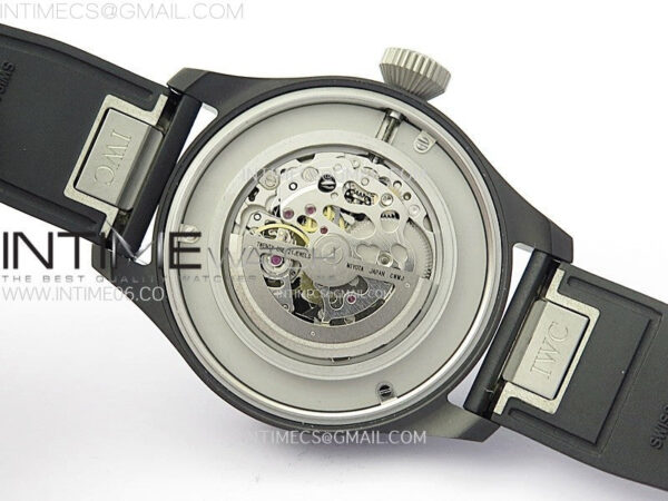 Big Pilot IW329801 Real Ceramic M+F 1:1 Best Edition Black Dial on Black Rubber Strap SEIKO 8N-24 - Image 21