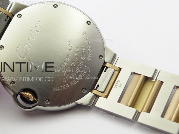 Ballon Bleu 36mm SS/RG K3F 1:1 Best Edition White MOP Dial on SS Bracelet A076 - Image 21